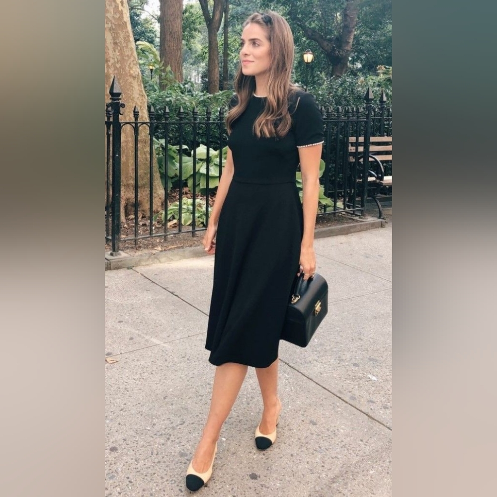 Black Pearl Trim Dress - GMG Victoria